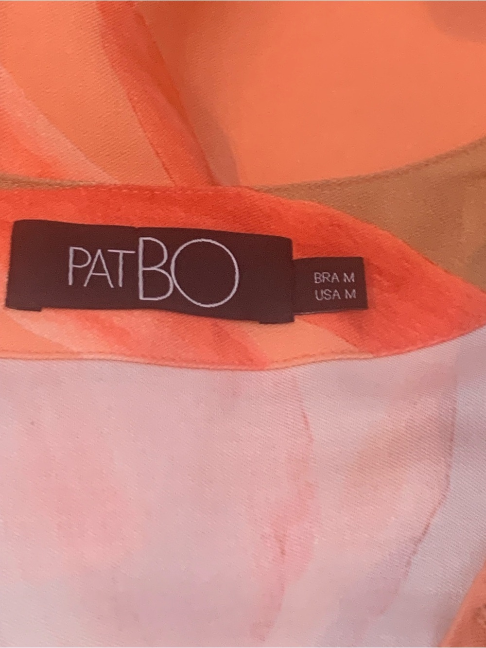 PatBO Bananier Short Coverup | Kaftan in Peach with Beaded Trim and Fringe - Picture 8 of 9